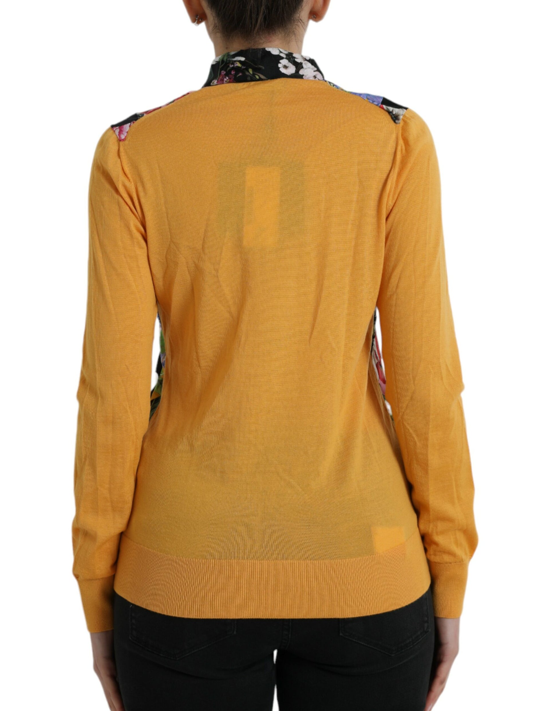 Multicolor Cashmere-Silk Blend Henley Sweater