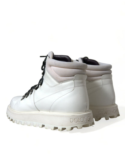 Pristine White Italian Ankle Boots