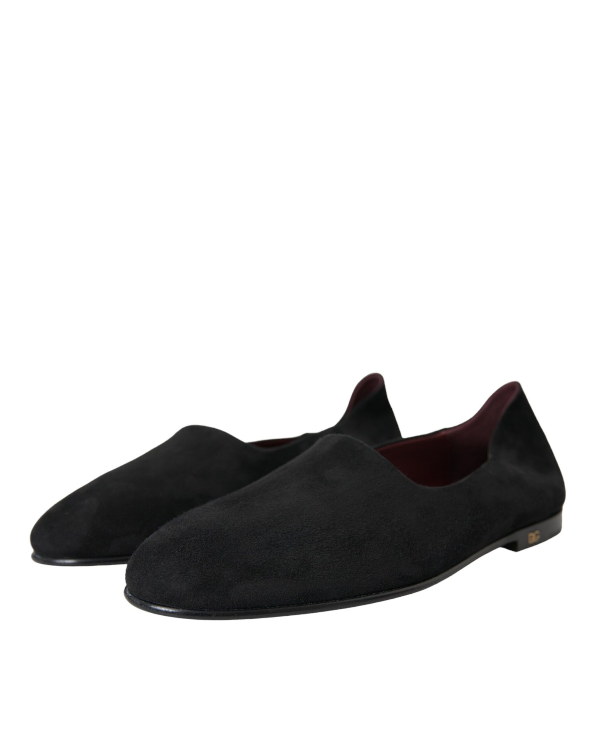 Black Suede Loafers Formal Dress Slip On Shoes