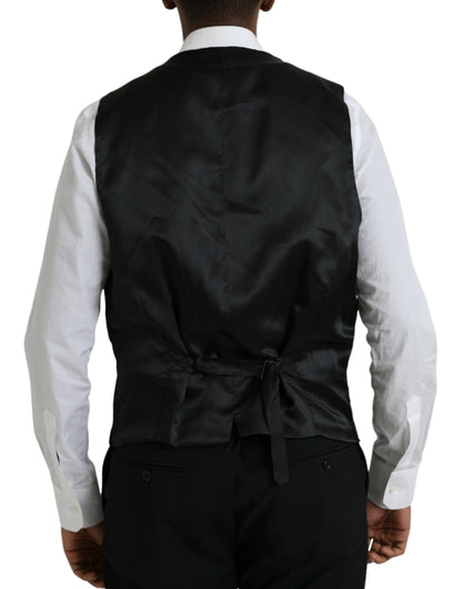 Black Polyester STAFF Formal 3 Piece Suit