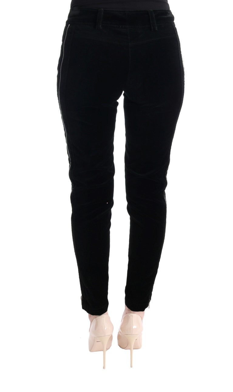 Chic Black Slim Fit Cropped Pants