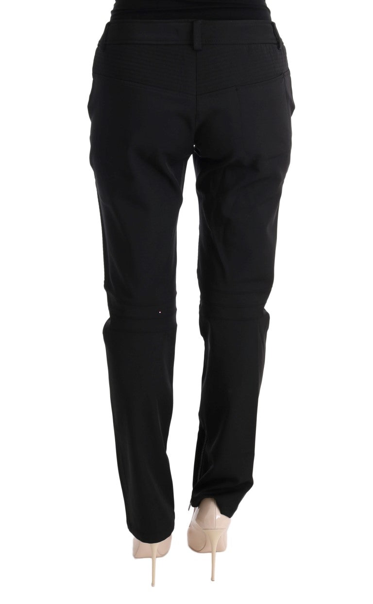 Sleek Black Cotton Slim Fit Pants