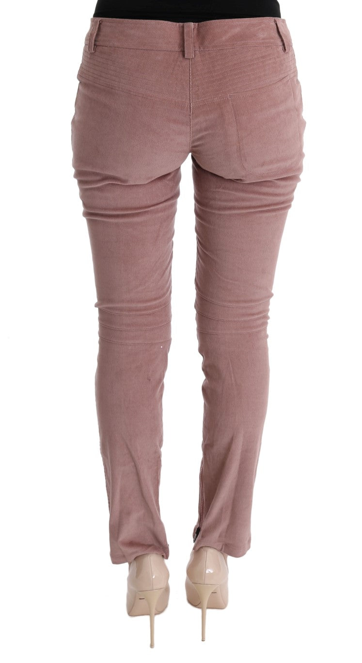 Chic Pink Capri Cropped Trousers