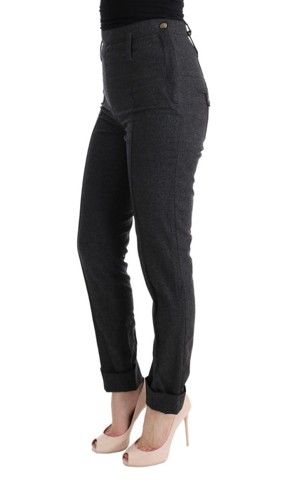 Chic Gray Casual Skinny Pants