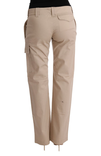 Chic Beige Cropped Pants - Regular Fit Elegance