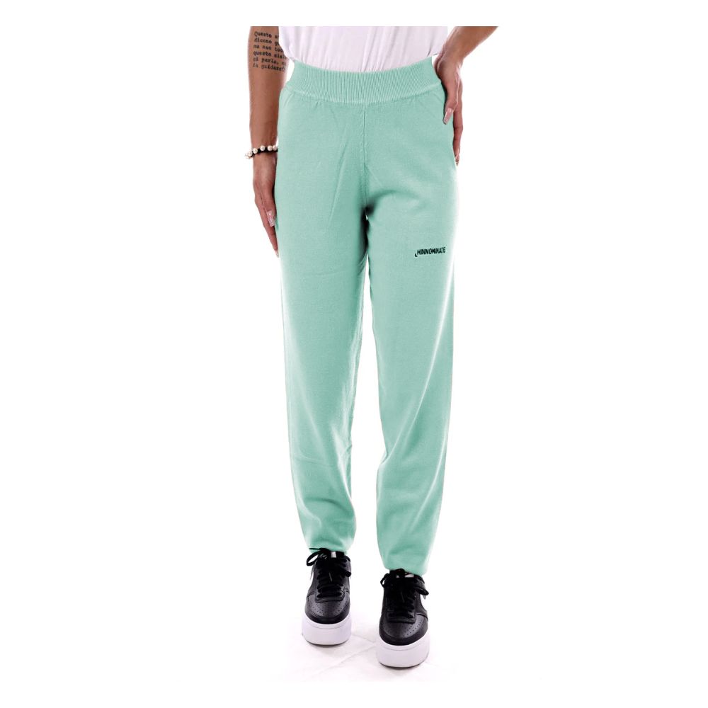 Mint Green Wool Blend Tracksuit Trousers