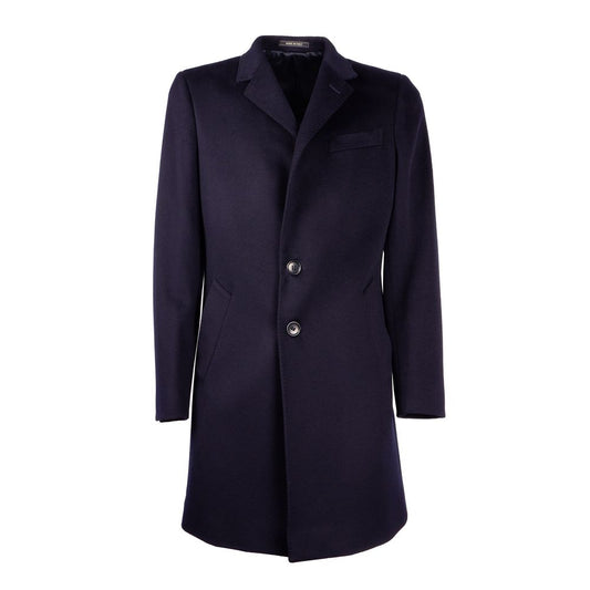 Blue Wool Vergine Men's Jacket