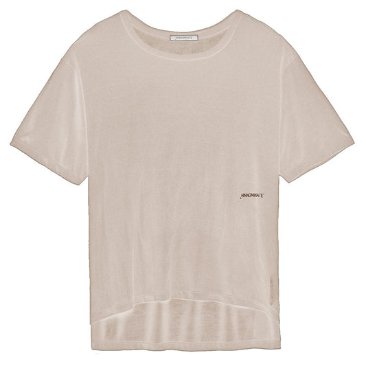 Beige Modal Women Oversized T-Shirt