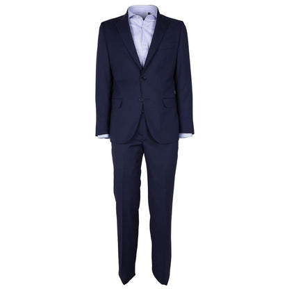 Blue Wool Men's Suit