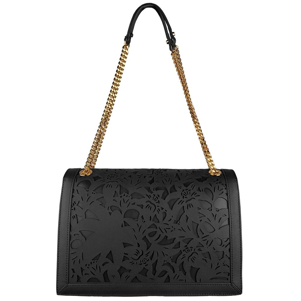 Black Calfskin Women Crossbody Bag