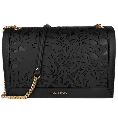 Black Calfskin Women Crossbody Bag