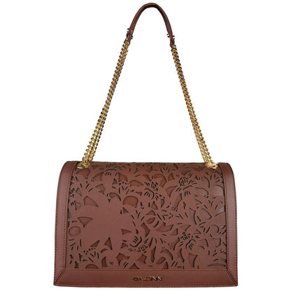 Brown Calfskin Women Crossbody Bag