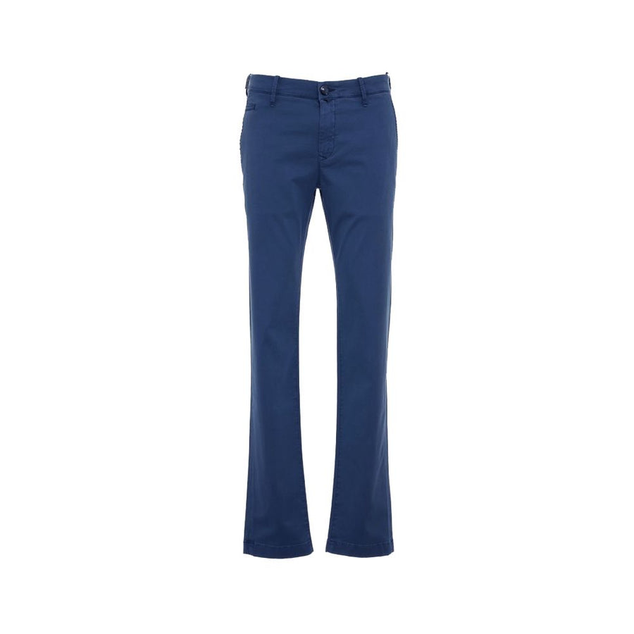 Elegant Slim Fit Chino Trousers in Blue