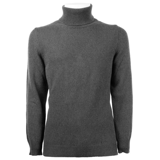 Gray Cashmere Men's Turtleneck Sweater