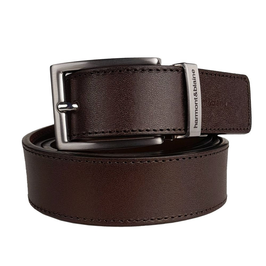 Brown Calfskin Men Belt