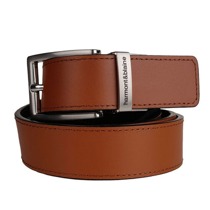 Brown Calfskin Men Belt