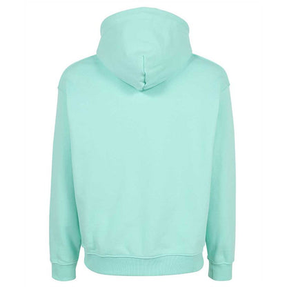 Green Cotton Men's Hooded Sweatshirt