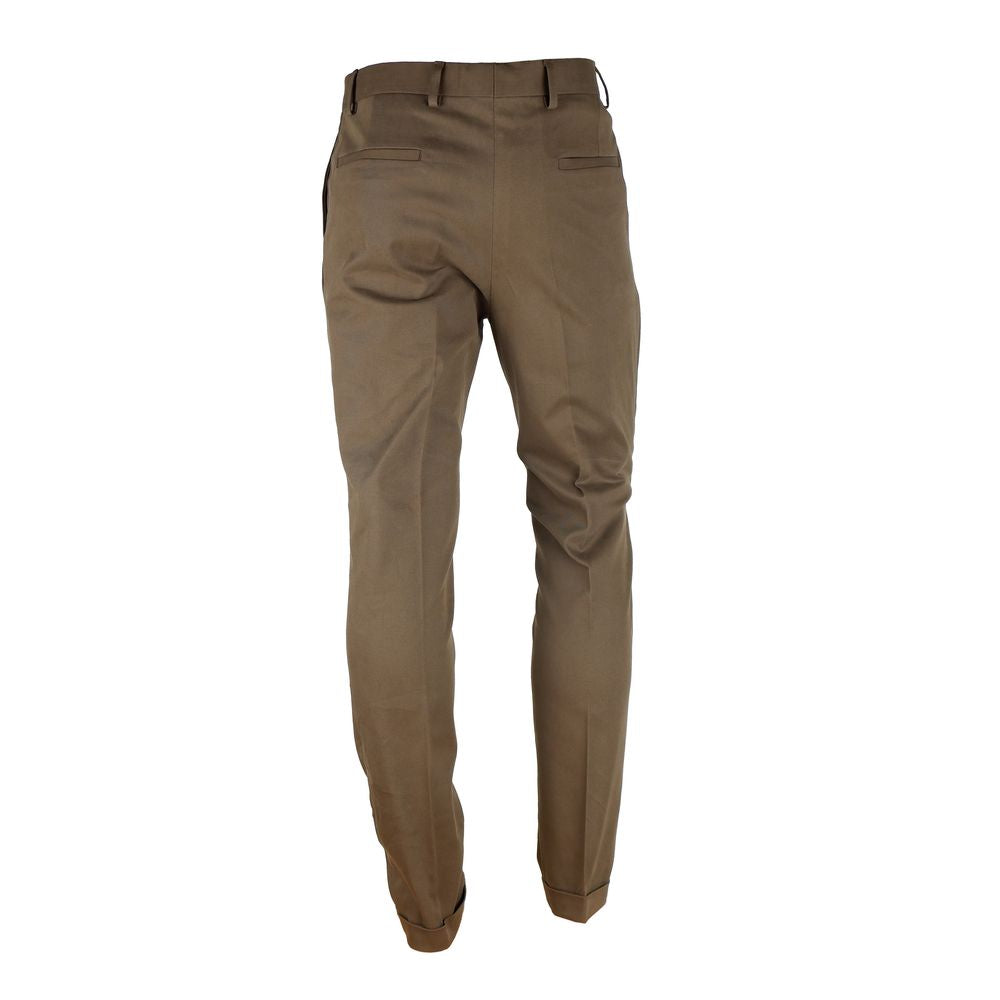 Brown Wool Men Trouser