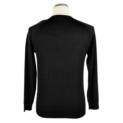 Black Wool Men Sweater