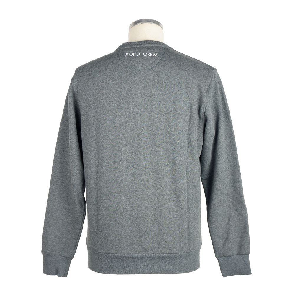 Gray Cotton Men Sweater