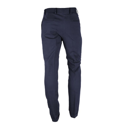 Blue Wool Men's Trouser