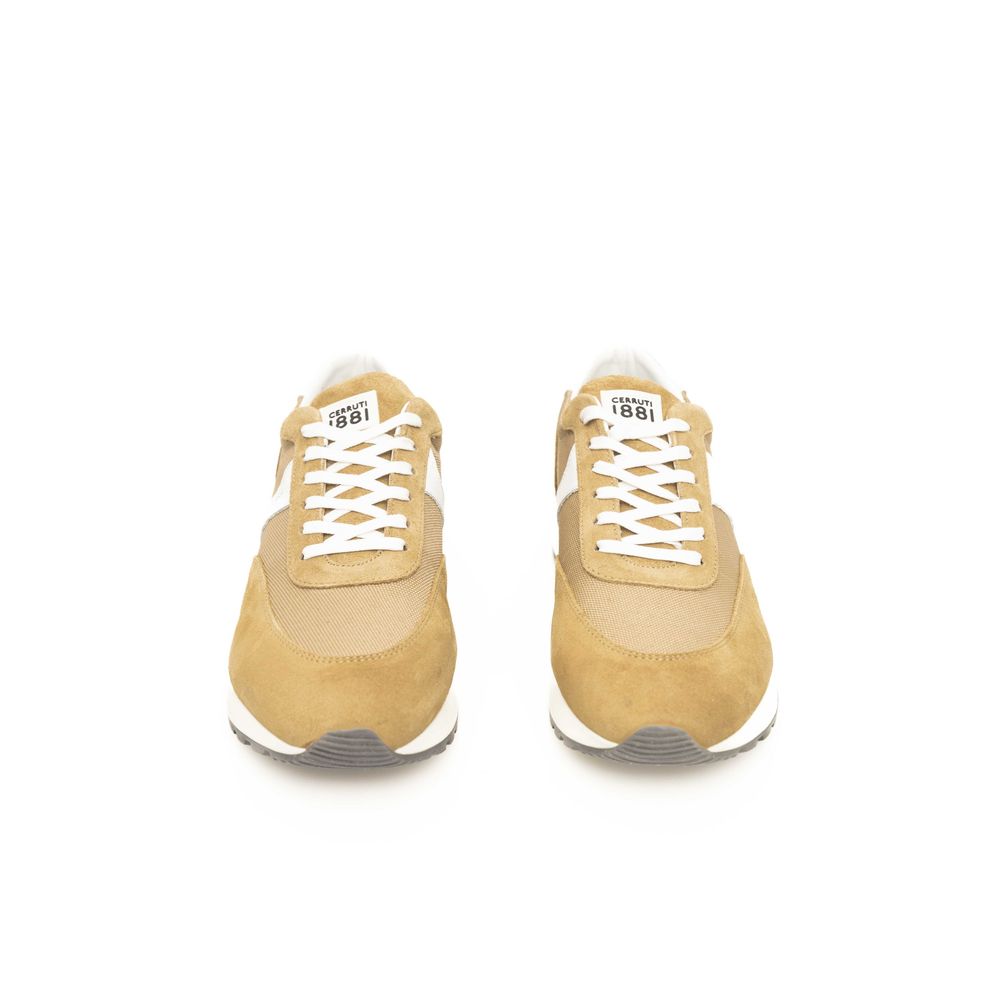 Beige Leather Men Sneaker