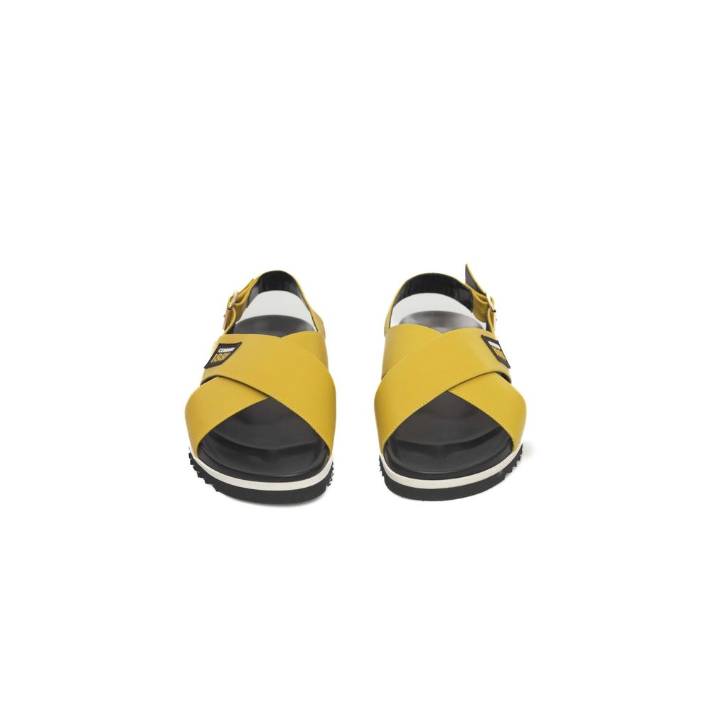 Yellow Leather Women Sandal