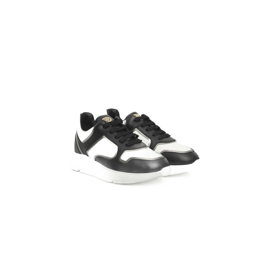 Black Leather Women Sneaker