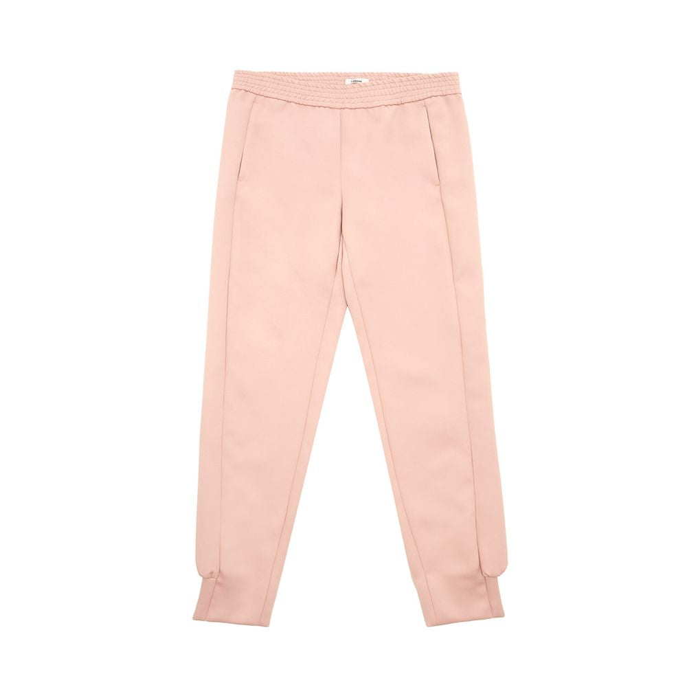 Elegant Pink Polyester Pants for Women