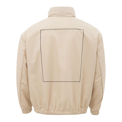 Beige Polyamide Jacket for the Modern Man