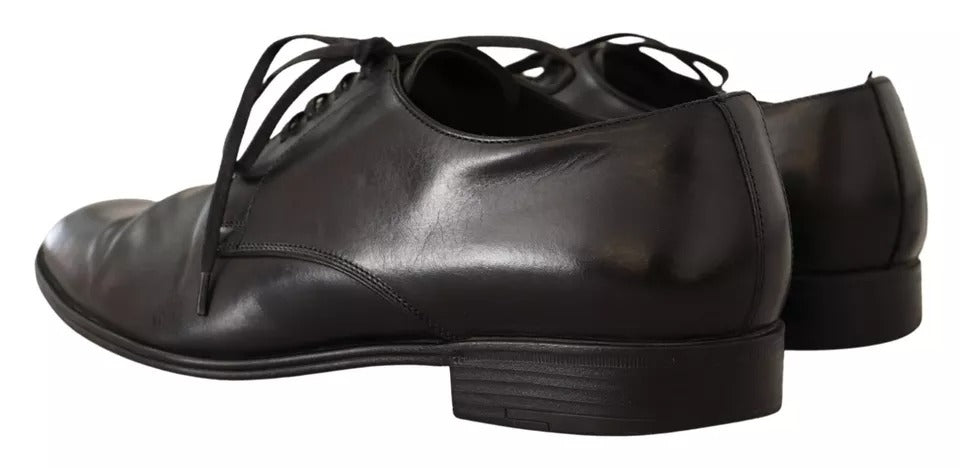 Black Leather Derby Dress Formal Shoes