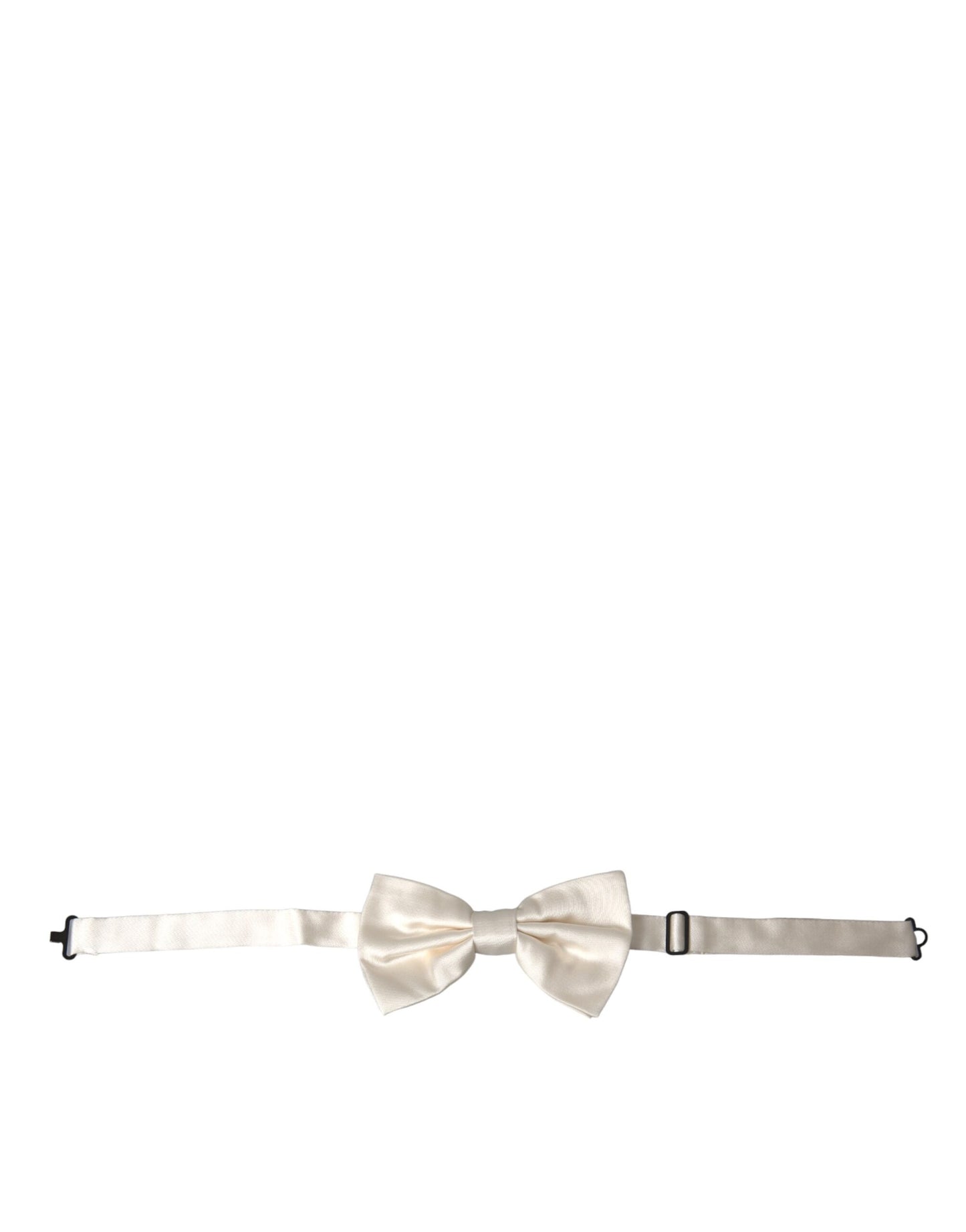 Off White Silk Adjustable Neck Men Bow Tie