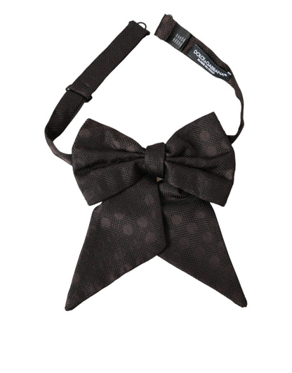 Brown Ribbon Silk Adjustable Neck Men Bow Tie