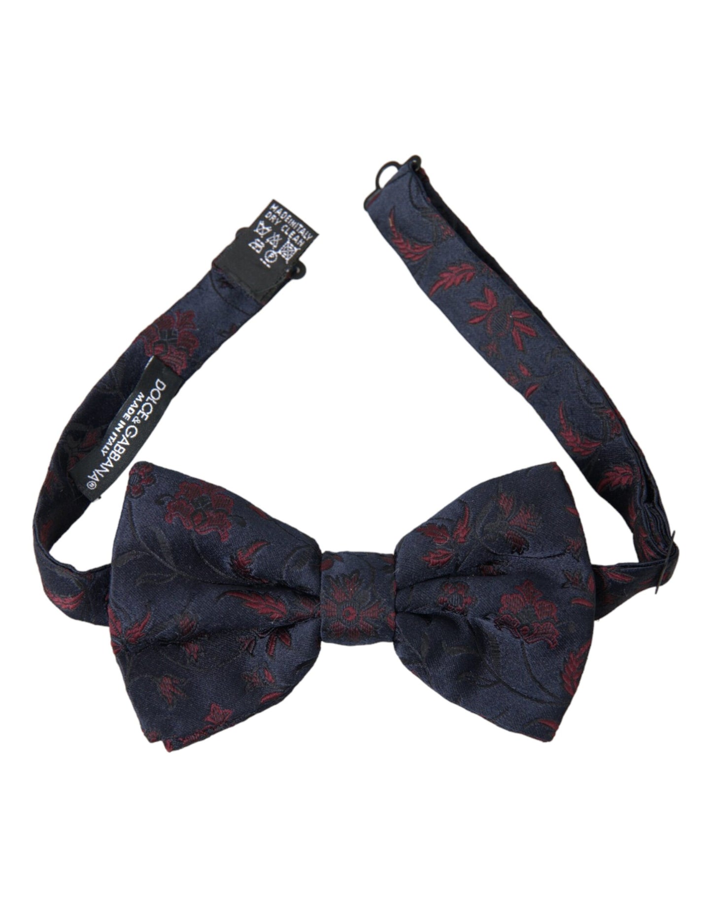 Blue Floral Brocade Adjustable Neck Men Bow Tie