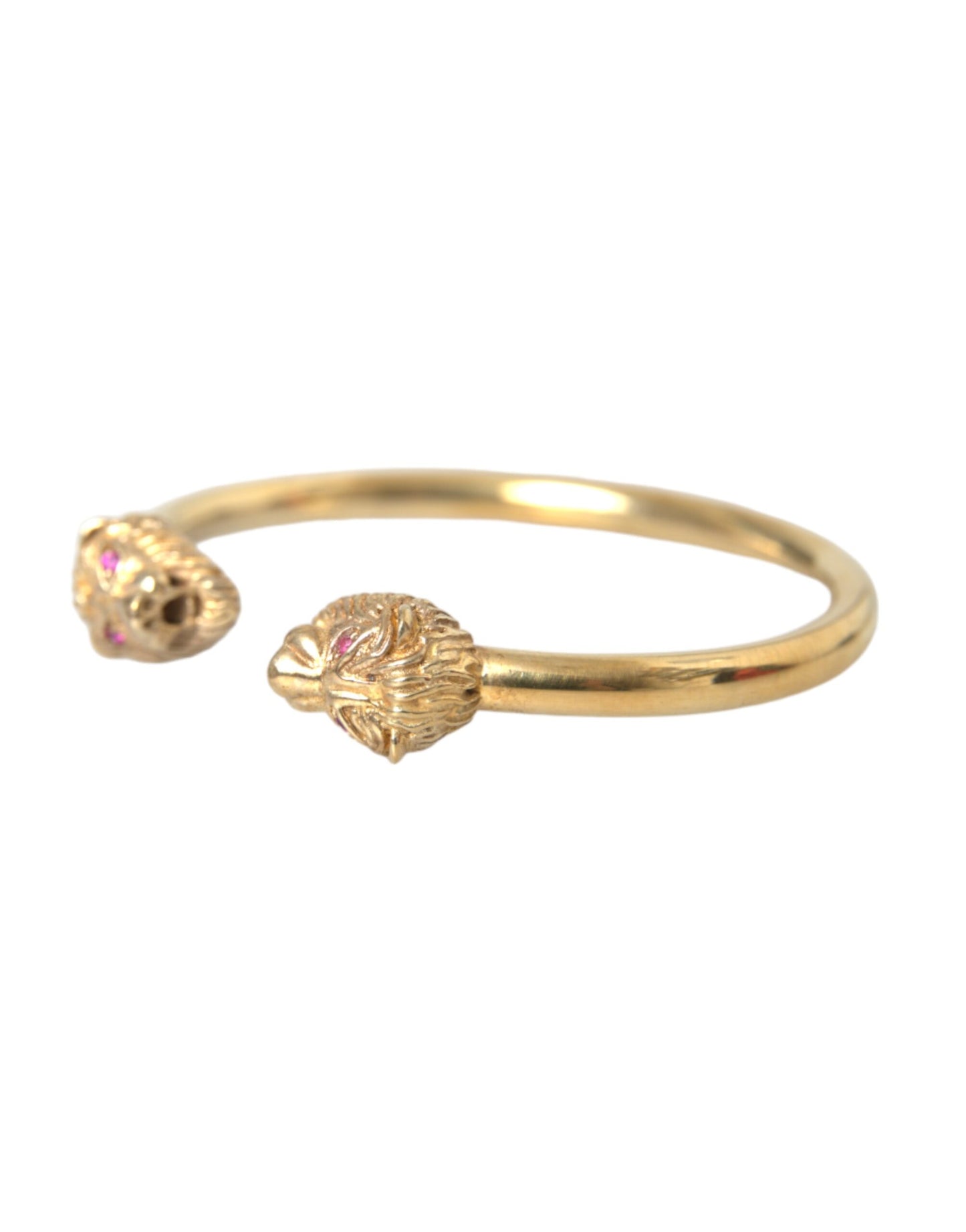 Gold CZ Lion Bangle Bracelet Women