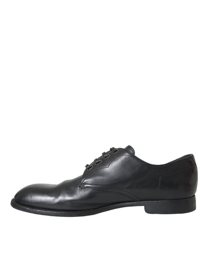 Black Leather Derby Formal Dress Men Shoes