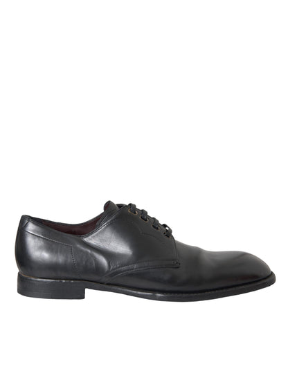 Black Leather Derby Formal Dress Men Shoes