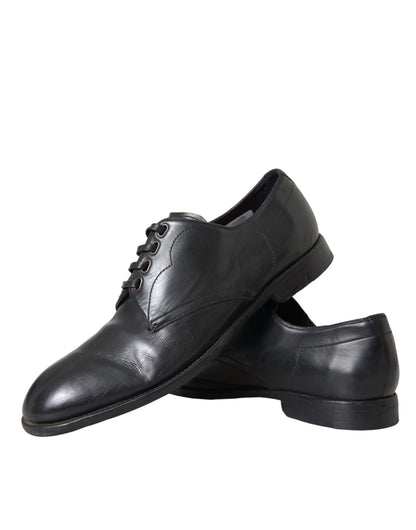 Black Leather Derby Formal Dress Men Shoes