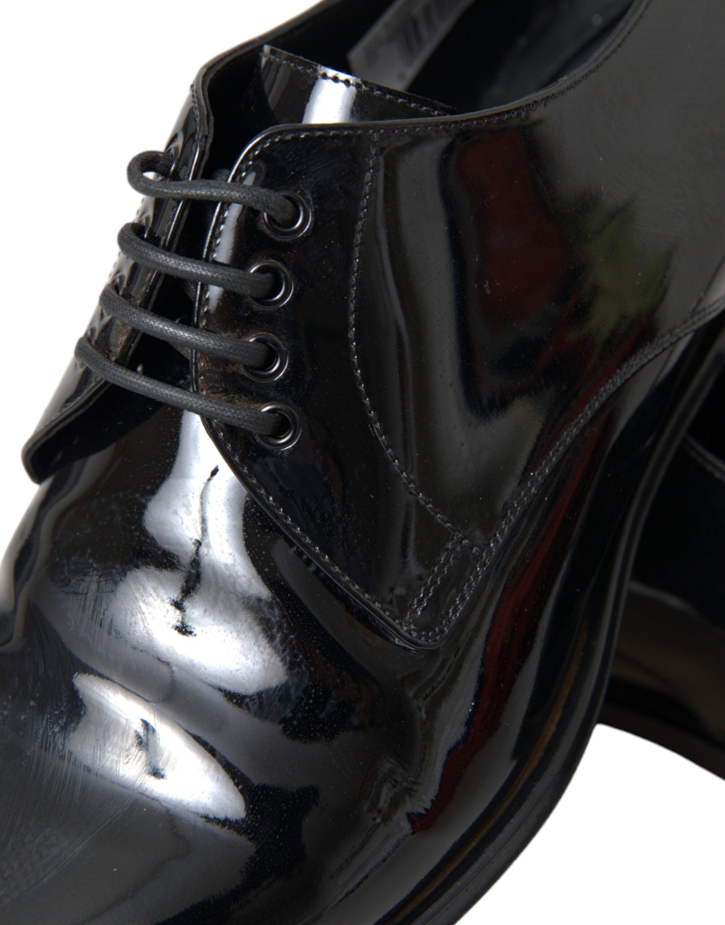 Black Patent Leather Derby Formal Dress Shoes