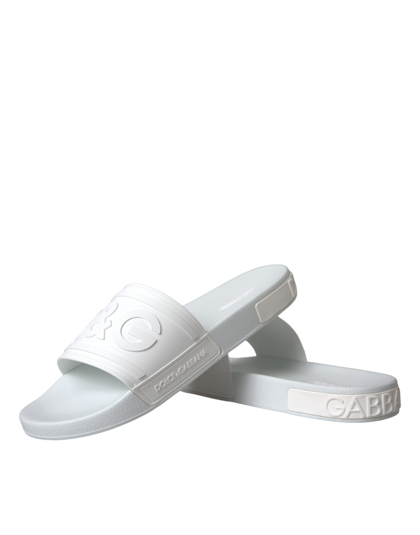 White Rubber Slides Sandals Beachwear Shoes