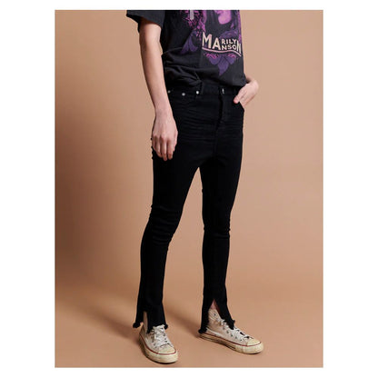 Black Cotton Women's Jeans