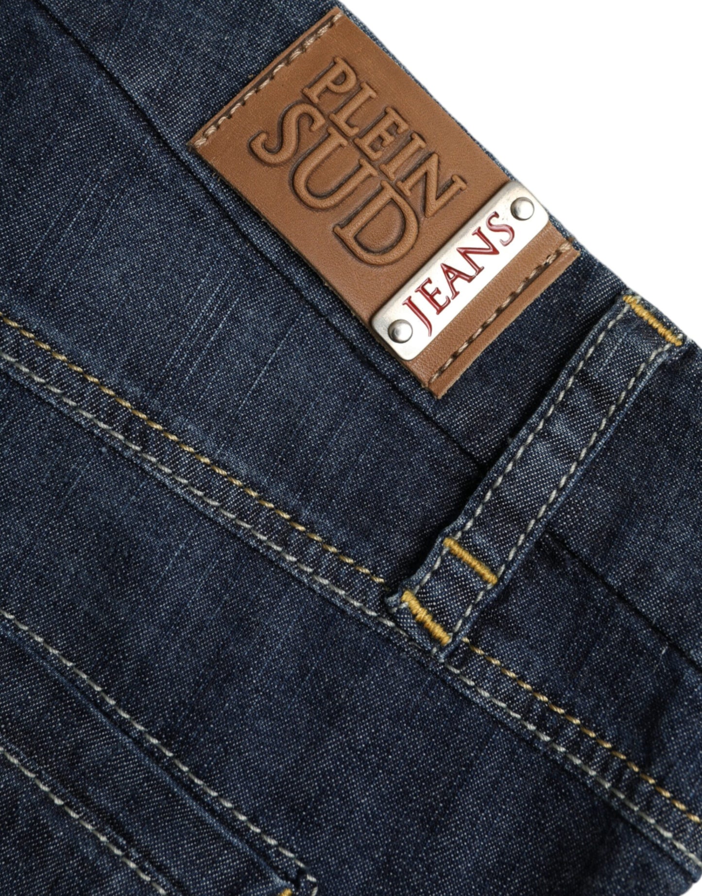 Dark Blue Cotton Bootcut Denim Jeans