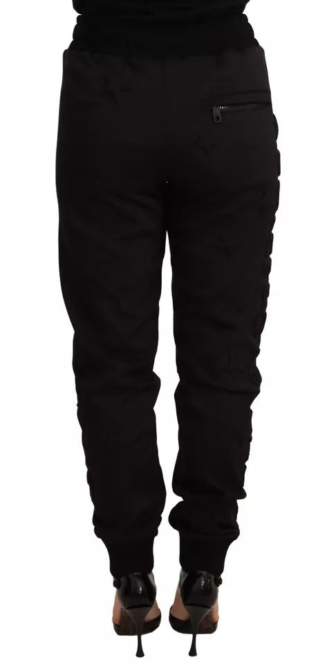 Black Jogger Women Polyester Pants