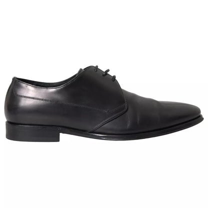 Black Leather Derby Formal Dress Men Shoes