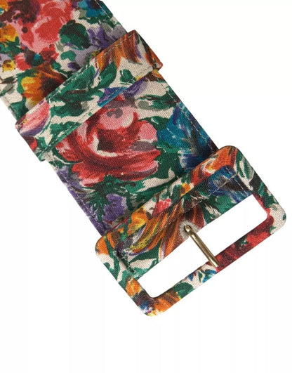 Multicolor Carretto Fabric Wide Waist Belt