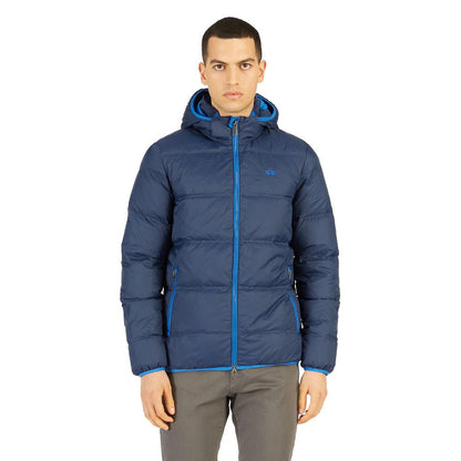 Blue Nylon Men Jacket