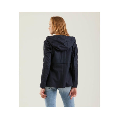 Blue Polyester Women Jacket