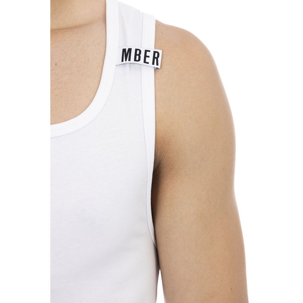 White Cotton Men's Tank Top