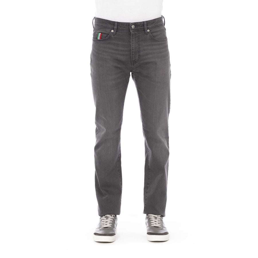 Gray Cotton Men Jeans