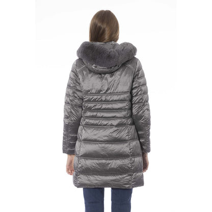 Gray Polyester Women Jacket